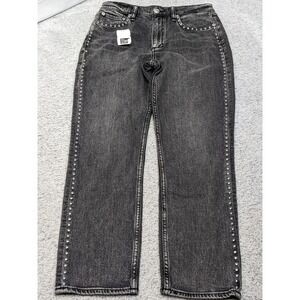 rag & bone Seraphina Jewel Jeans 26 High Rise Slim Straight Studded Acid WashNWT